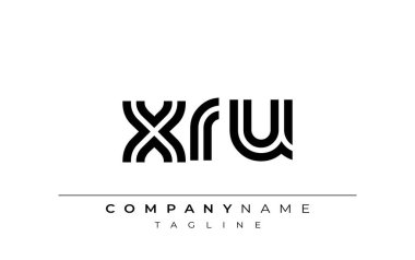 XRU Yaratıcı Eşsiz Modern Harf Logosu Tasarımı. Benzersiz bir harf dizaynına sahip stilize logo, soyut minimalist estetik ve modern cazibe sunar.