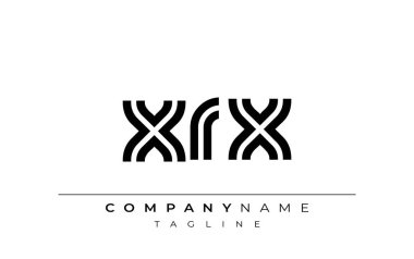 XRX Yaratıcı Eşsiz Modern Harf Logosu Tasarımı. Benzersiz bir harf dizaynına sahip stilize logo, soyut minimalist estetik ve modern cazibe sunar.