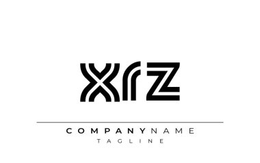 XRZ Yaratıcı Eşsiz Modern Harf Logosu Tasarımı. Benzersiz bir harf dizaynına sahip stilize logo, soyut minimalist estetik ve modern cazibe sunar.