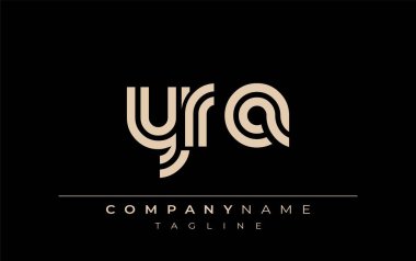 YRA Yaratıcı Eşsiz Modern Harf Logosu Tasarımı. Benzersiz bir harf dizaynına sahip stilize logo, soyut minimalist estetik ve modern cazibe sunar.
