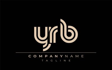 YRB Yaratıcı Eşsiz Modern Harf Logosu Tasarımı. Benzersiz bir harf dizaynına sahip stilize logo, soyut minimalist estetik ve modern cazibe sunar.