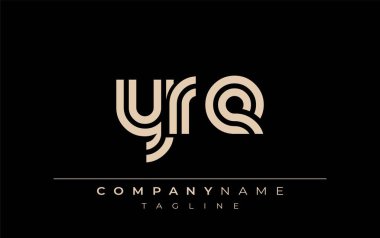 YRE Yaratıcı Eşsiz Modern Harf Logosu Tasarımı. Benzersiz bir harf dizaynına sahip stilize logo, soyut minimalist estetik ve modern cazibe sunar.
