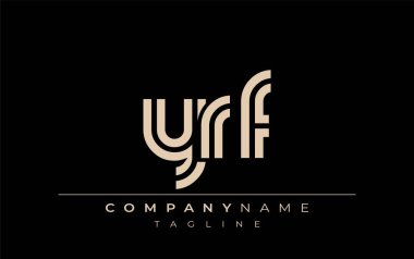 YRF Yaratıcı Eşsiz Modern Harf Logosu Tasarımı. Benzersiz bir harf dizaynına sahip stilize logo, soyut minimalist estetik ve modern cazibe sunar.