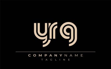 YRG Yaratıcı Eşsiz Modern Harf Logosu Tasarımı. Benzersiz bir harf dizaynına sahip stilize logo, soyut minimalist estetik ve modern cazibe sunar.
