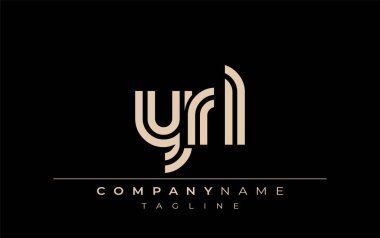 YRL Yaratıcı Eşsiz Modern Harf Logosu Tasarımı. Benzersiz bir harf dizaynına sahip stilize logo, soyut minimalist estetik ve modern cazibe sunar.