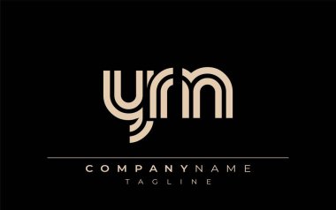 YRN Yaratıcı Eşsiz Modern Harf Logosu Tasarımı. Benzersiz bir harf dizaynına sahip stilize logo, soyut minimalist estetik ve modern cazibe sunar.
