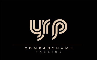 YRP Yaratıcı Eşsiz Modern Harf Logosu Tasarımı. Benzersiz bir harf dizaynına sahip stilize logo, soyut minimalist estetik ve modern cazibe sunar.