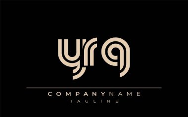 YRQ Yaratıcı Eşsiz Modern Harf Logosu Tasarımı. Benzersiz bir harf dizaynına sahip stilize logo, soyut minimalist estetik ve modern cazibe sunar.
