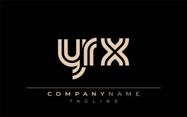 YRX Yaratıcı Eşsiz Modern Harf Logosu Tasarımı. Benzersiz bir harf dizaynına sahip stilize logo, soyut minimalist estetik ve modern cazibe sunar.