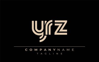 YRZ Yaratıcı Eşsiz Modern Harf Logosu Tasarımı. Benzersiz bir harf dizaynına sahip stilize logo, soyut minimalist estetik ve modern cazibe sunar.