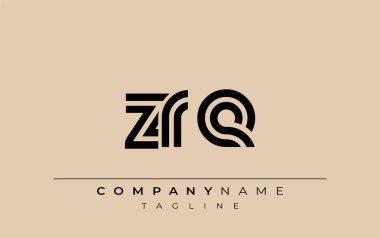 ZRE Yaratıcı Eşsiz Modern Harf Logosu Tasarımı. Benzersiz bir harf dizaynına sahip stilize logo, soyut minimalist estetik ve modern cazibe sunar.