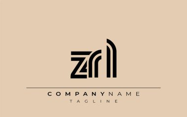 ZRL Yaratıcı Eşsiz Modern Harf Logosu Tasarımı. Benzersiz bir harf dizaynına sahip stilize logo, soyut minimalist estetik ve modern cazibe sunar.