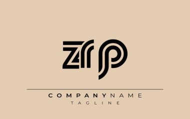 ZRP Yaratıcı Eşsiz Modern Harf Logosu Tasarımı. Benzersiz bir harf dizaynına sahip stilize logo, soyut minimalist estetik ve modern cazibe sunar.