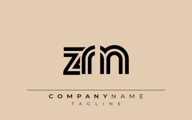 ZRN Yaratıcı Eşsiz Modern Harf Logosu Tasarımı. Benzersiz bir harf dizaynına sahip stilize logo, soyut minimalist estetik ve modern cazibe sunar.