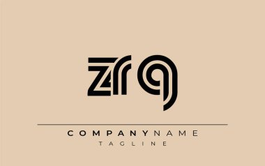 ZRQ Yaratıcı Eşsiz Modern Harf Logosu Tasarımı. Benzersiz bir harf dizaynına sahip stilize logo, soyut minimalist estetik ve modern cazibe sunar.