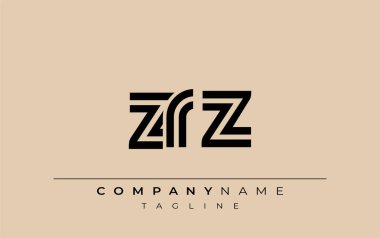 ZRZ Yaratıcı Eşsiz Modern Harf Logosu Tasarımı. Benzersiz bir harf dizaynına sahip stilize logo, soyut minimalist estetik ve modern cazibe sunar.