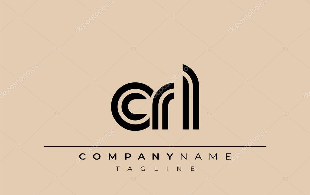 CRL Creative Unique Modern Letter Logo Design. Stylized logo featuring a unique letter design, presenting abstract minimalist aesthetics and modern appeal.