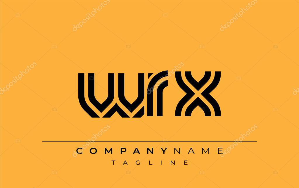 WRX Creative Unique Modern Letter Logo Design. Stylized logo featuring a unique letter design, presenting abstract minimalist aesthetics and modern appeal.
