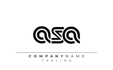 ASA Yaratıcı Eşsiz Modern Harf Logosu Tasarımı. Benzersiz bir harf dizaynına sahip stilize logo, soyut minimalist estetik ve modern cazibe sunar.