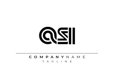 ASI Yaratıcı Eşsiz Modern Harf Logosu Tasarımı. Benzersiz bir harf dizaynına sahip stilize logo, soyut minimalist estetik ve modern cazibe sunar.