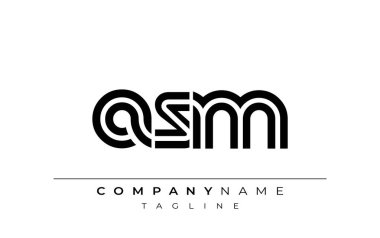ASM Yaratıcı Eşsiz Modern Harf Logosu Tasarımı. Benzersiz bir harf dizaynına sahip stilize logo, soyut minimalist estetik ve modern cazibe sunar.