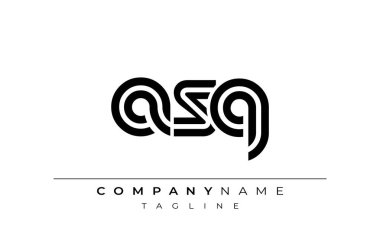 ASQ Yaratıcı Eşsiz Modern Harf Logosu Tasarımı. Benzersiz bir harf dizaynına sahip stilize logo, soyut minimalist estetik ve modern cazibe sunar.