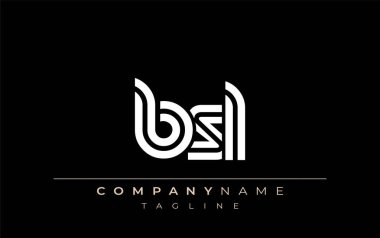 BSL Yaratıcı Eşsiz Modern Harf Logosu Tasarımı. Benzersiz bir harf dizaynına sahip stilize logo, soyut minimalist estetik ve modern cazibe sunar.