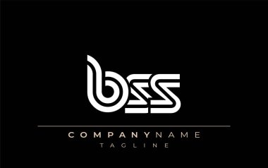 BSS Yaratıcı Eşsiz Modern Harf Logosu Tasarımı. Benzersiz bir harf dizaynına sahip stilize logo, soyut minimalist estetik ve modern cazibe sunar.
