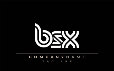 BSX Yaratıcı Eşsiz Modern Harf Logosu Tasarımı. Benzersiz bir harf dizaynına sahip stilize logo, soyut minimalist estetik ve modern cazibe sunar.