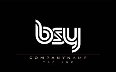 BSY Yaratıcı Eşsiz Modern Harf Logosu Tasarımı. Benzersiz bir harf dizaynına sahip stilize logo, soyut minimalist estetik ve modern cazibe sunar.