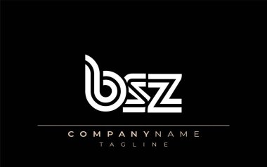 BSZ Yaratıcı Eşsiz Modern Harf Logosu Tasarımı. Benzersiz bir harf dizaynına sahip stilize logo, soyut minimalist estetik ve modern cazibe sunar.