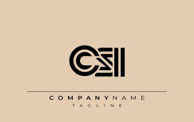 CSI Yaratıcı Eşsiz Modern Harf Logosu Tasarımı. Benzersiz bir harf dizaynına sahip stilize logo, soyut minimalist estetik ve modern cazibe sunar.