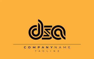 DSA Yaratıcı Eşsiz Modern Harf Logosu Tasarımı. Benzersiz bir harf dizaynına sahip stilize logo, soyut minimalist estetik ve modern cazibe sunar.