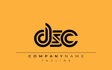 DSC Yaratıcı Eşsiz Modern Harf Logosu Tasarımı. Benzersiz bir harf dizaynına sahip stilize logo, soyut minimalist estetik ve modern cazibe sunar.