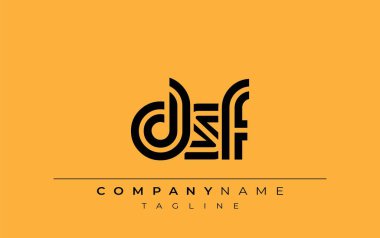 DSF Yaratıcı Eşsiz Modern Harf Logosu Tasarımı. Benzersiz bir harf dizaynına sahip stilize logo, soyut minimalist estetik ve modern cazibe sunar.