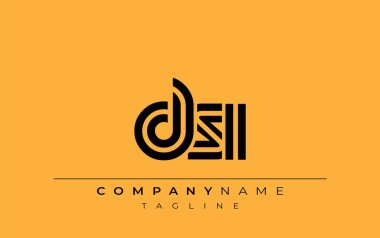 DSI Yaratıcı Eşsiz Modern Harf Logosu Tasarımı. Benzersiz bir harf dizaynına sahip stilize logo, soyut minimalist estetik ve modern cazibe sunar.
