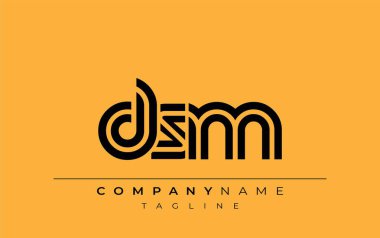 DSM Yaratıcı Eşsiz Modern Harf Logosu Tasarımı. Benzersiz bir harf dizaynına sahip stilize logo, soyut minimalist estetik ve modern cazibe sunar.