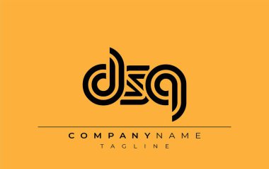 DSQ Yaratıcı Eşsiz Modern Harf Logosu Tasarımı. Benzersiz bir harf dizaynına sahip stilize logo, soyut minimalist estetik ve modern cazibe sunar.