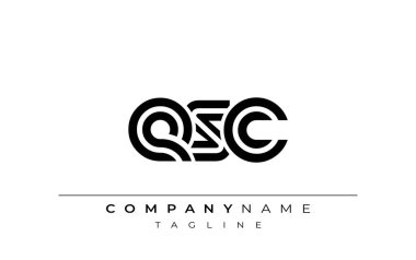 ESC Yaratıcı Eşsiz Modern Harf Logosu Tasarımı. Benzersiz bir harf dizaynına sahip stilize logo, soyut minimalist estetik ve modern cazibe sunar.