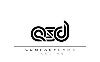 ESD Yaratıcı Eşsiz Modern Harf Logosu Tasarımı. Benzersiz bir harf dizaynına sahip stilize logo, soyut minimalist estetik ve modern cazibe sunar.