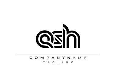 ESH Yaratıcı Eşsiz Modern Harf Logosu Tasarımı. Benzersiz bir harf dizaynına sahip stilize logo, soyut minimalist estetik ve modern cazibe sunar.