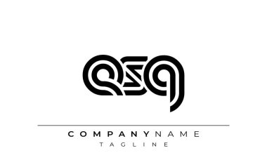 ESQ Yaratıcı Eşsiz Modern Harf Logosu Tasarımı. Benzersiz bir harf dizaynına sahip stilize logo, soyut minimalist estetik ve modern cazibe sunar.
