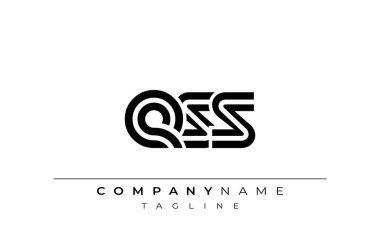 ESS Yaratıcı Eşsiz Modern Harf Logosu Tasarımı. Benzersiz bir harf dizaynına sahip stilize logo, soyut minimalist estetik ve modern cazibe sunar.