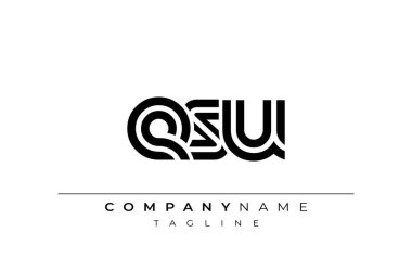 ESU Yaratıcı Eşsiz Modern Harf Logosu Tasarımı. Benzersiz bir harf dizaynına sahip stilize logo, soyut minimalist estetik ve modern cazibe sunar.