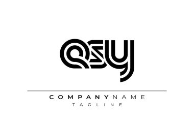 ESY Yaratıcı Eşsiz Modern Harf Logosu Tasarımı. Benzersiz bir harf dizaynına sahip stilize logo, soyut minimalist estetik ve modern cazibe sunar.