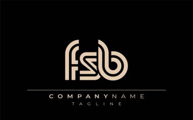 FSB Yaratıcı Eşsiz Modern Harf Logosu Tasarımı. Benzersiz bir harf dizaynına sahip stilize logo, soyut minimalist estetik ve modern cazibe sunar.