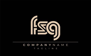 FSG Yaratıcı Eşsiz Modern Harf Logosu Tasarımı. Benzersiz bir harf dizaynına sahip stilize logo, soyut minimalist estetik ve modern cazibe sunar.