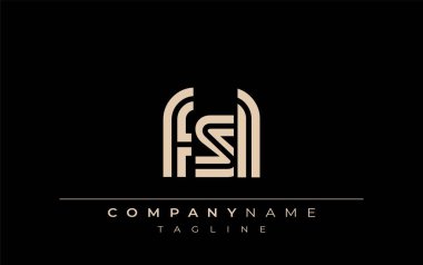 FSL Yaratıcı Eşsiz Modern Harf Logosu Tasarımı. Benzersiz bir harf dizaynına sahip stilize logo, soyut minimalist estetik ve modern cazibe sunar.
