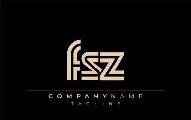 FSZ Yaratıcı Eşsiz Modern Harf Logosu Tasarımı. Benzersiz bir harf dizaynına sahip stilize logo, soyut minimalist estetik ve modern cazibe sunar.