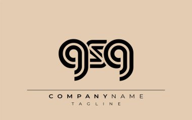 GSG Yaratıcı Eşsiz Modern Harf Logosu Tasarımı. Benzersiz bir harf dizaynına sahip stilize logo, soyut minimalist estetik ve modern cazibe sunar.